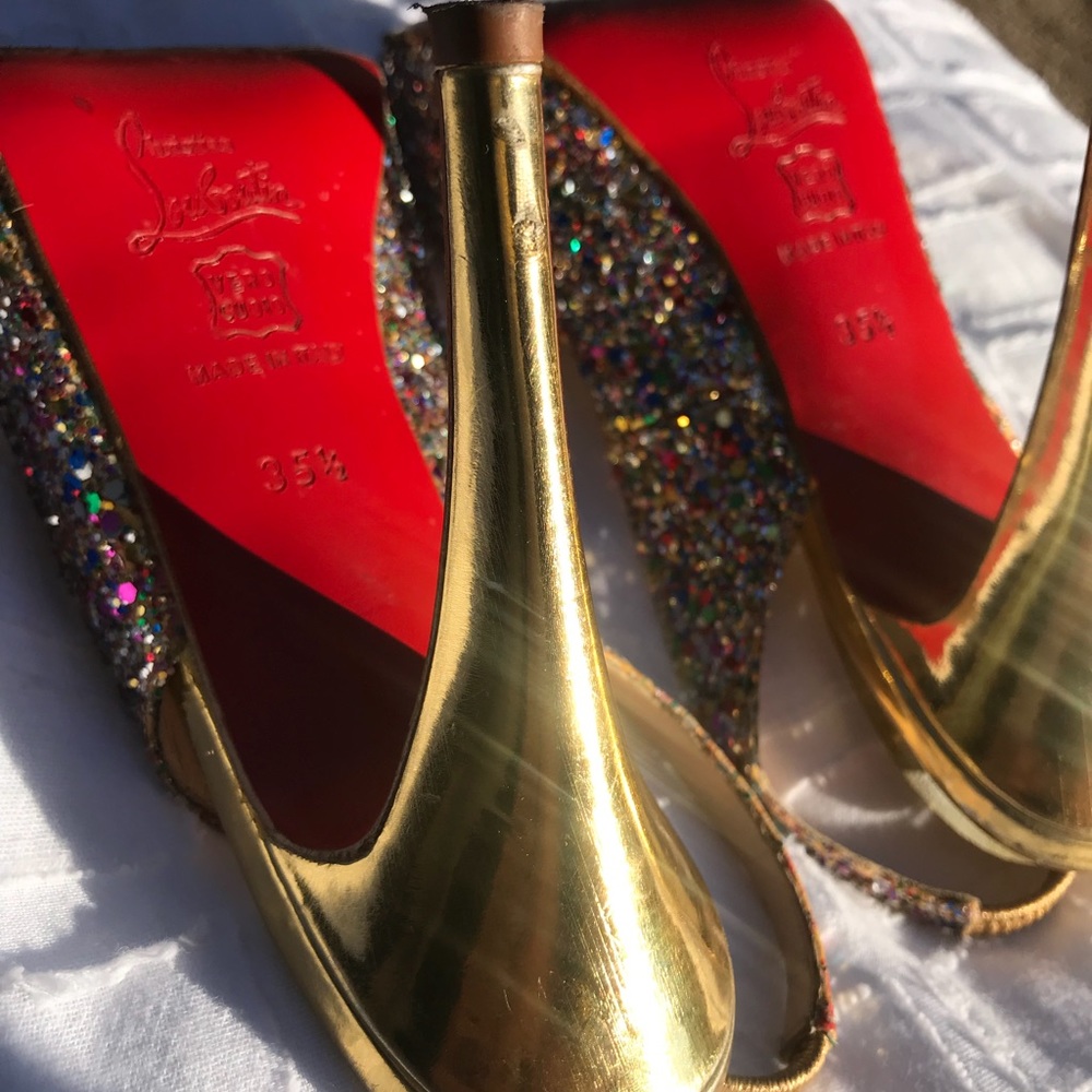 Christian Louboutin Size 35.5 Confetti Heels - Picture 6 of 7
